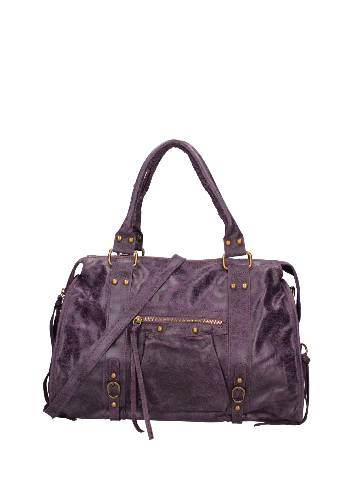 Elara Borsa a spalla da donna Vera pelle 06090-038 VIOLA SCURO Gave Lux