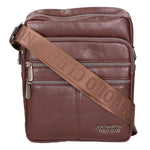 Borsa a tracolla uomo 100% pelle PU PCL3103-COFFEE Northampton Polo Club