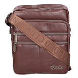 Borsa a tracolla uomo 100% pelle PU PCL3103-COFFEE Northampton Polo Club