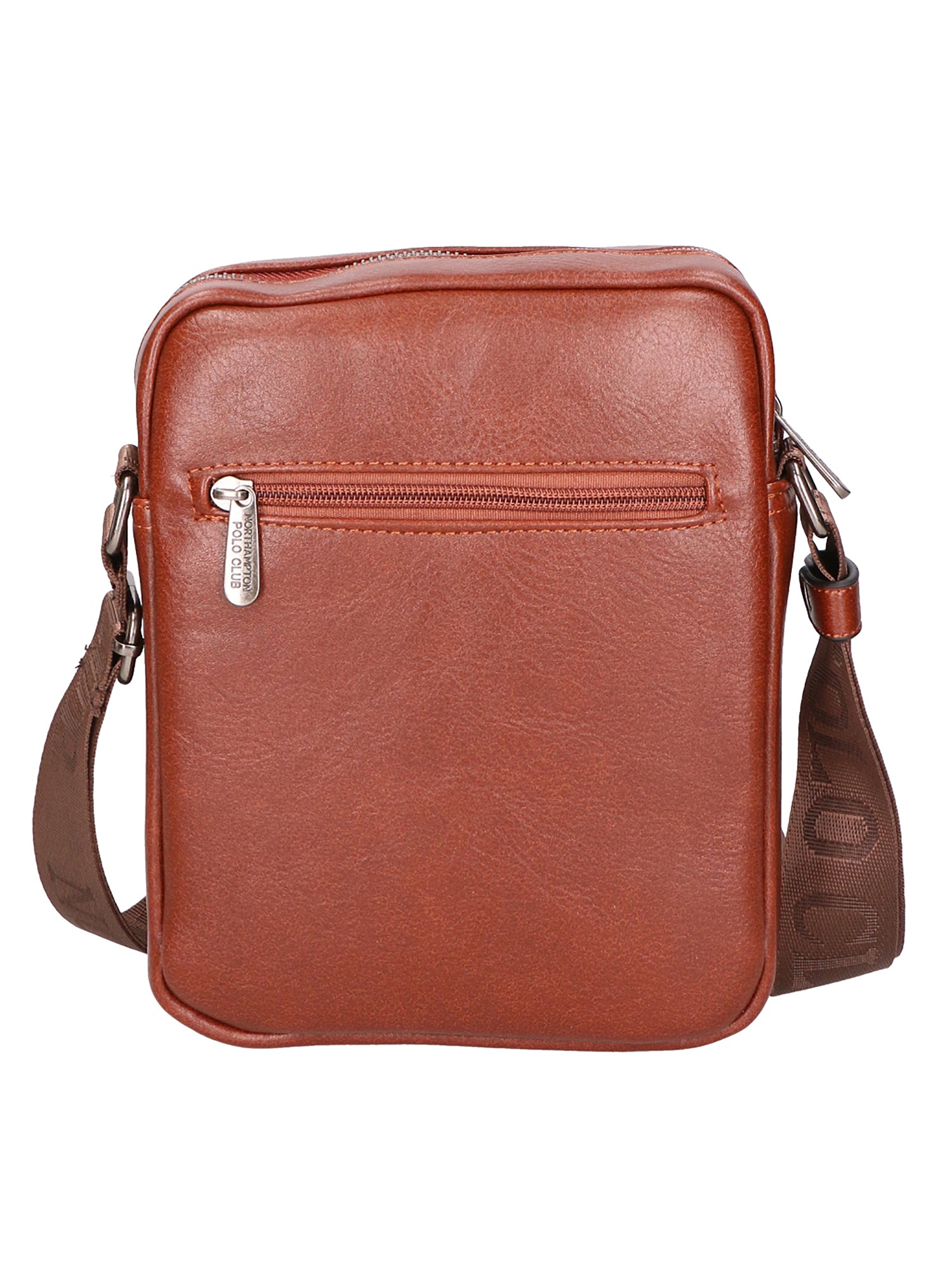 Borsa a tracolla uomo 100% pelle PU PCL3084-BROWN Northampton Polo Club