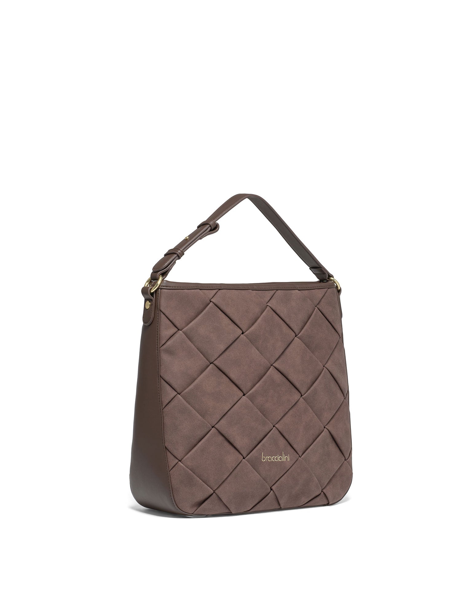 Seraphina Lux Borsa a spalla da donna 100% poliuretano B17074-MARRONE Braccialini