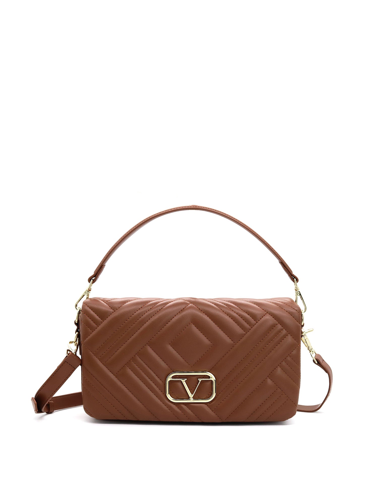 Marbella Borsa a spalla da donna Ecopelle VT-205-MARRONE 19V69 Italia