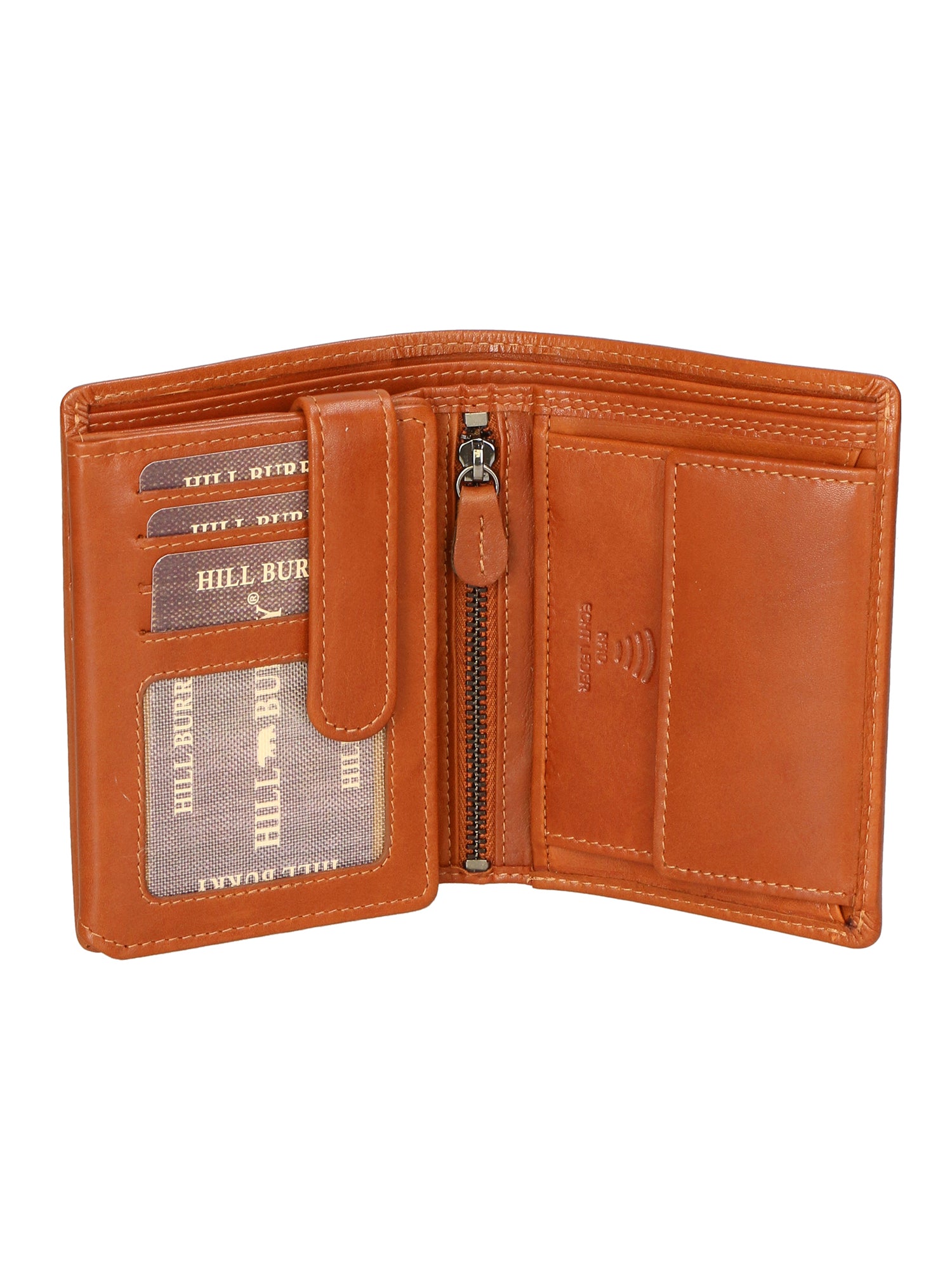 Portafoglio uomo in vera pelle RFID HILB-6702-CUOIO Hill Burry