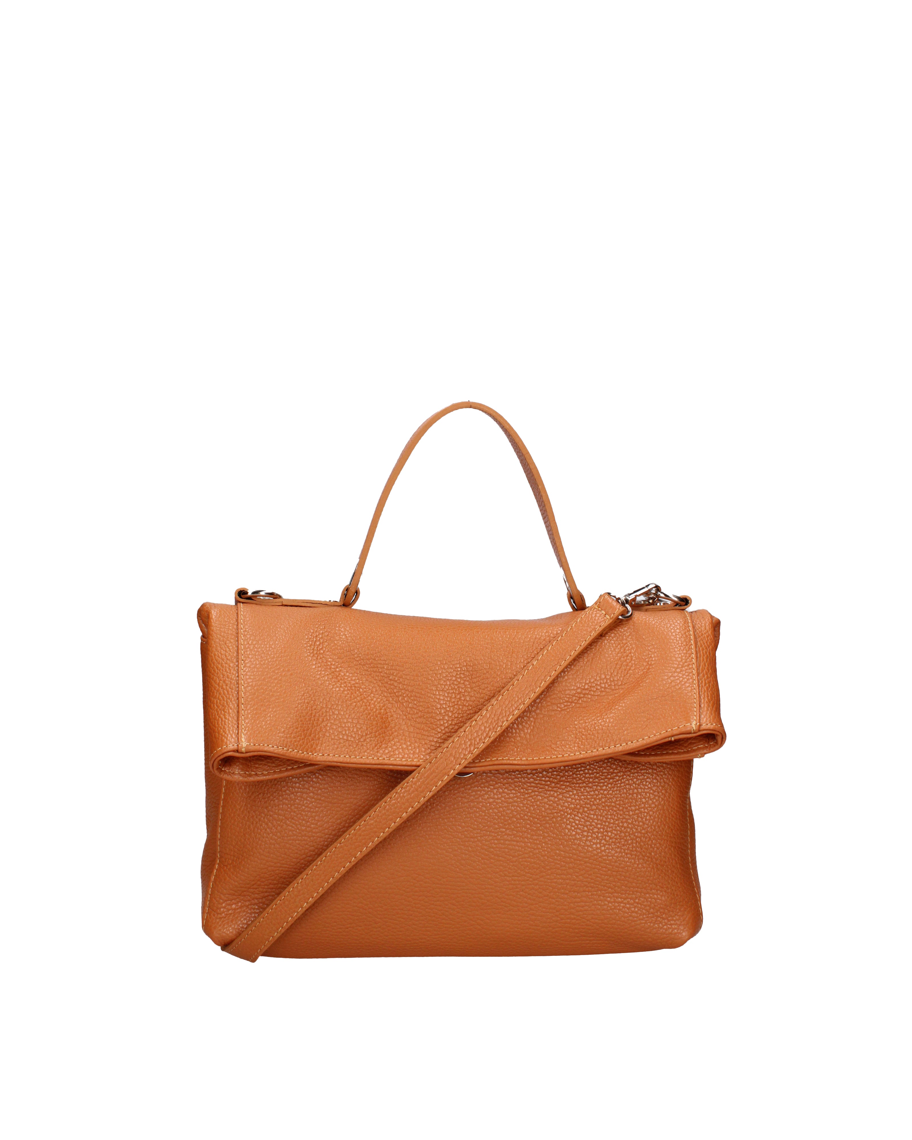 Borsa a spalla da donna Vera pelle 07159-D44 CUOIO Viola Castellani