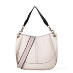 Borsa a spalla da donna 100% pelle riciclata 07224-Latte Viola Castellani