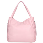 Borsa a spalla da donna Misto pelle e tessuto 07155-D56 PINK Roberta Rossi