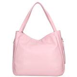 Borsa a spalla da donna Misto pelle e tessuto 07155-D56 PINK Roberta Rossi