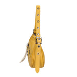 Galatea Borsa a spalla da donna Vera pelle 05708-D04 GIALLO YELLOW Gave Lux