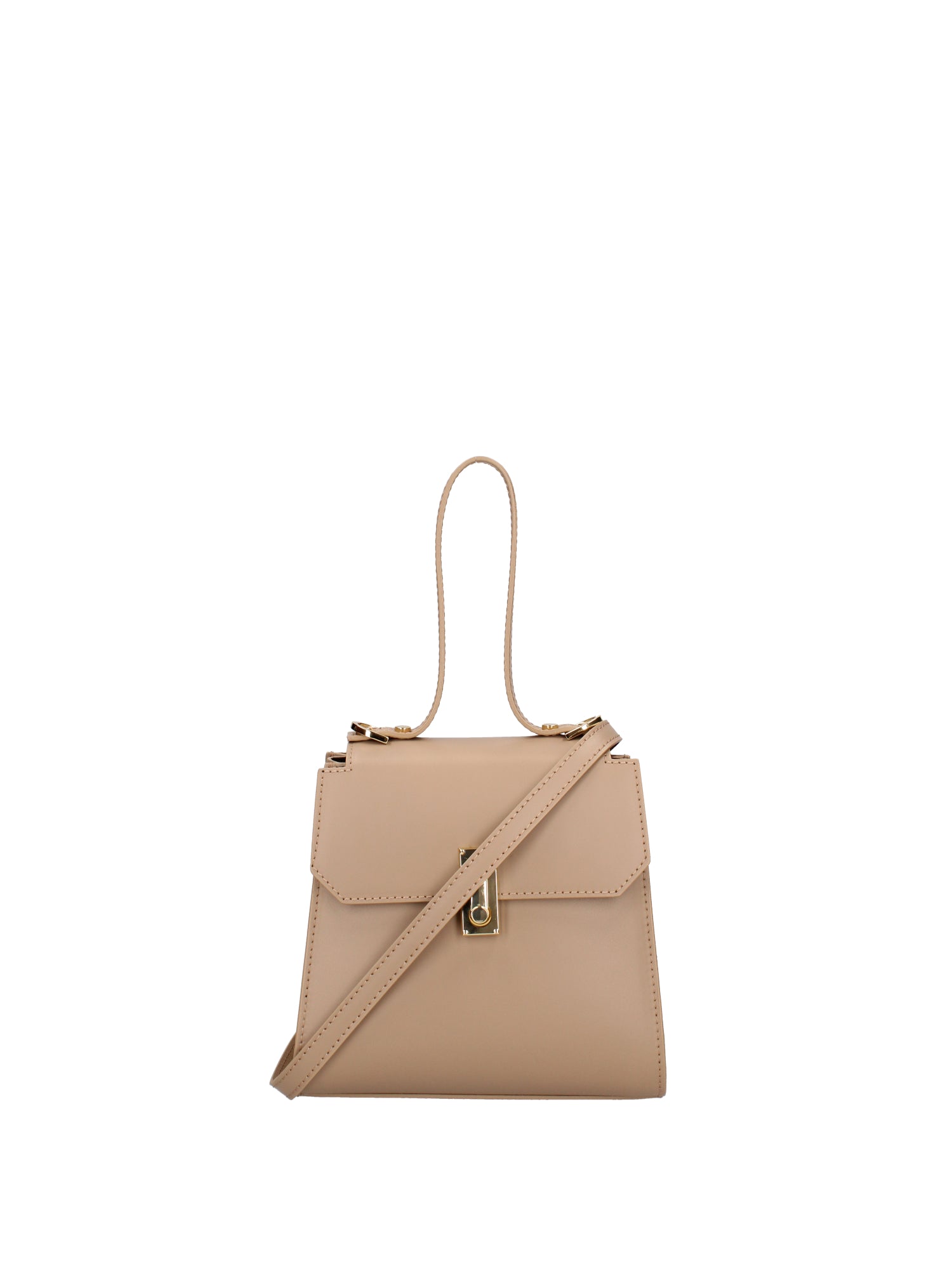 Borsa a mano da donna 100% pelle 07204-L110 TAUPE Viola Castellani