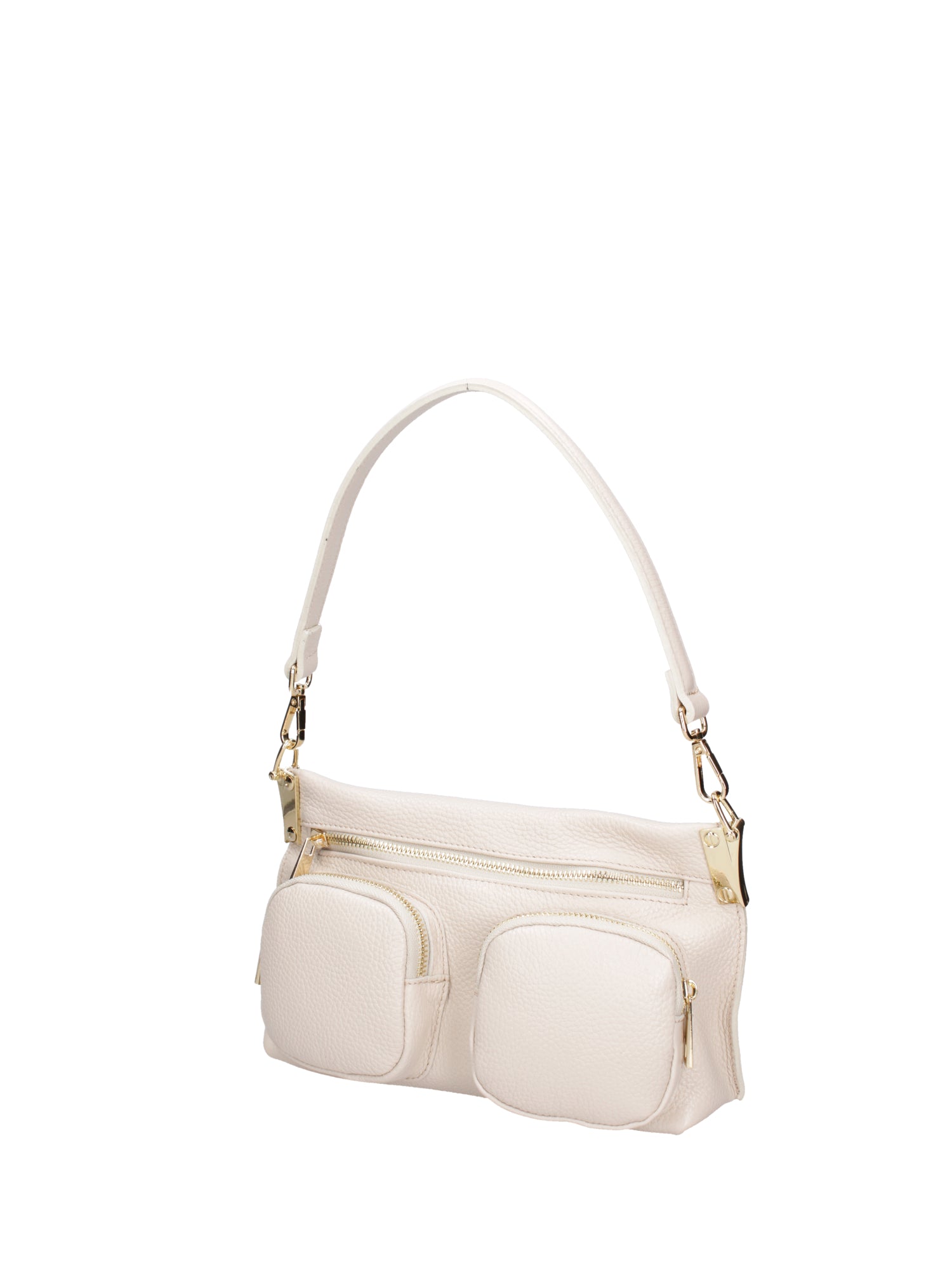 Borsa a spalla da donna Vera pelle 07147-D37 LATTE Roberta Rossi