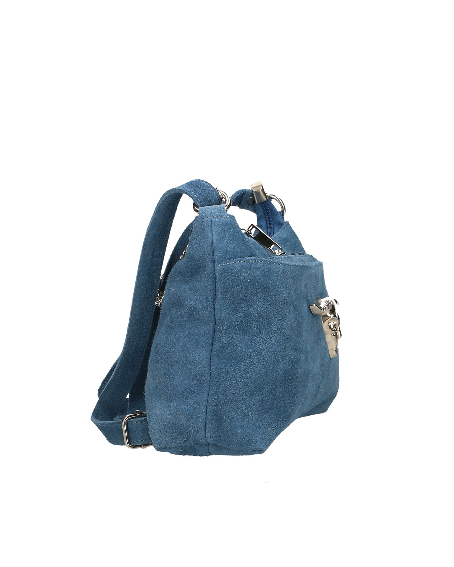 Embera Elite Borsa a tracolla donna Vera pelle scamosciata 8650-BLU Gave Lux