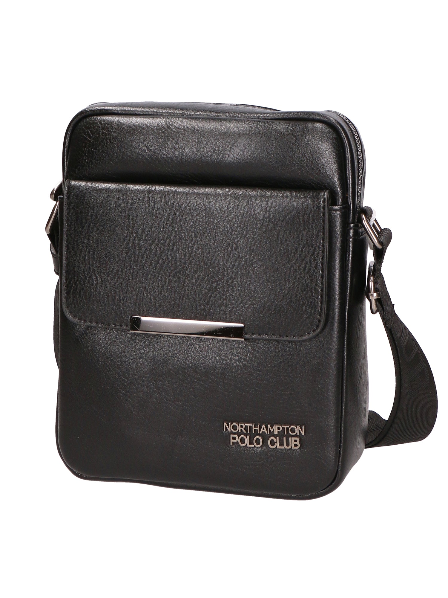 Borsa a tracolla uomo in pelle PU Casual PCL3079-BLACK Northampton Polo Club