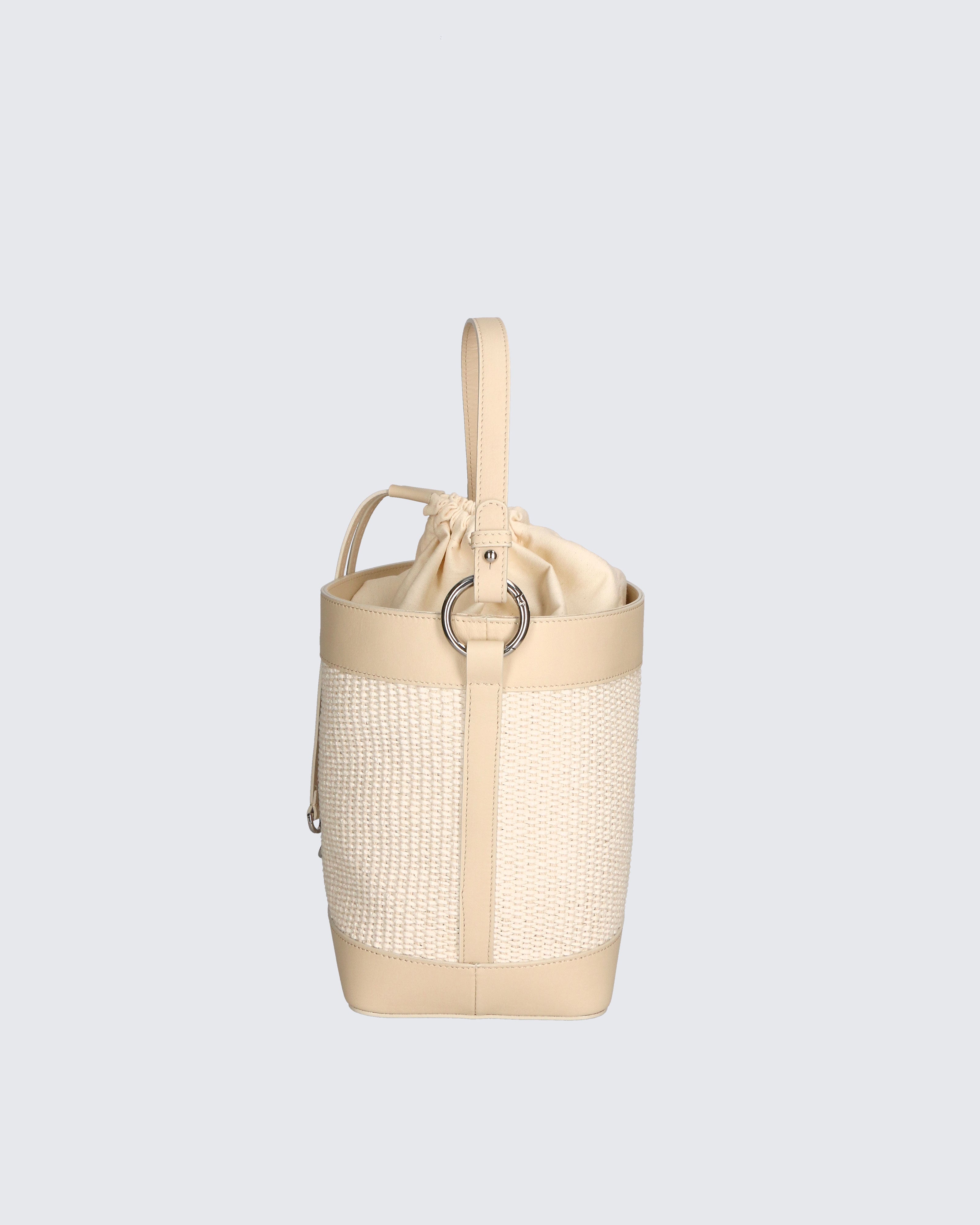 Lisbeth Borsa a secchiello da donna Misto pelle e tessuto 05165-148+S03 BEIGE Gave Lux