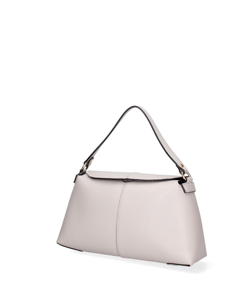 Borsa a spalla da donna Vera pelle 07154-D86 GRIGIO PERLA Roberta Rossi