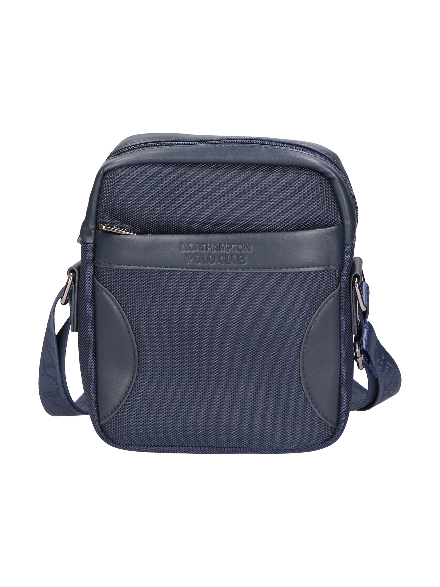 Borsa a tracolla uomo Pelle vegana e nylon PCL3062-BLU Northampton Polo Club