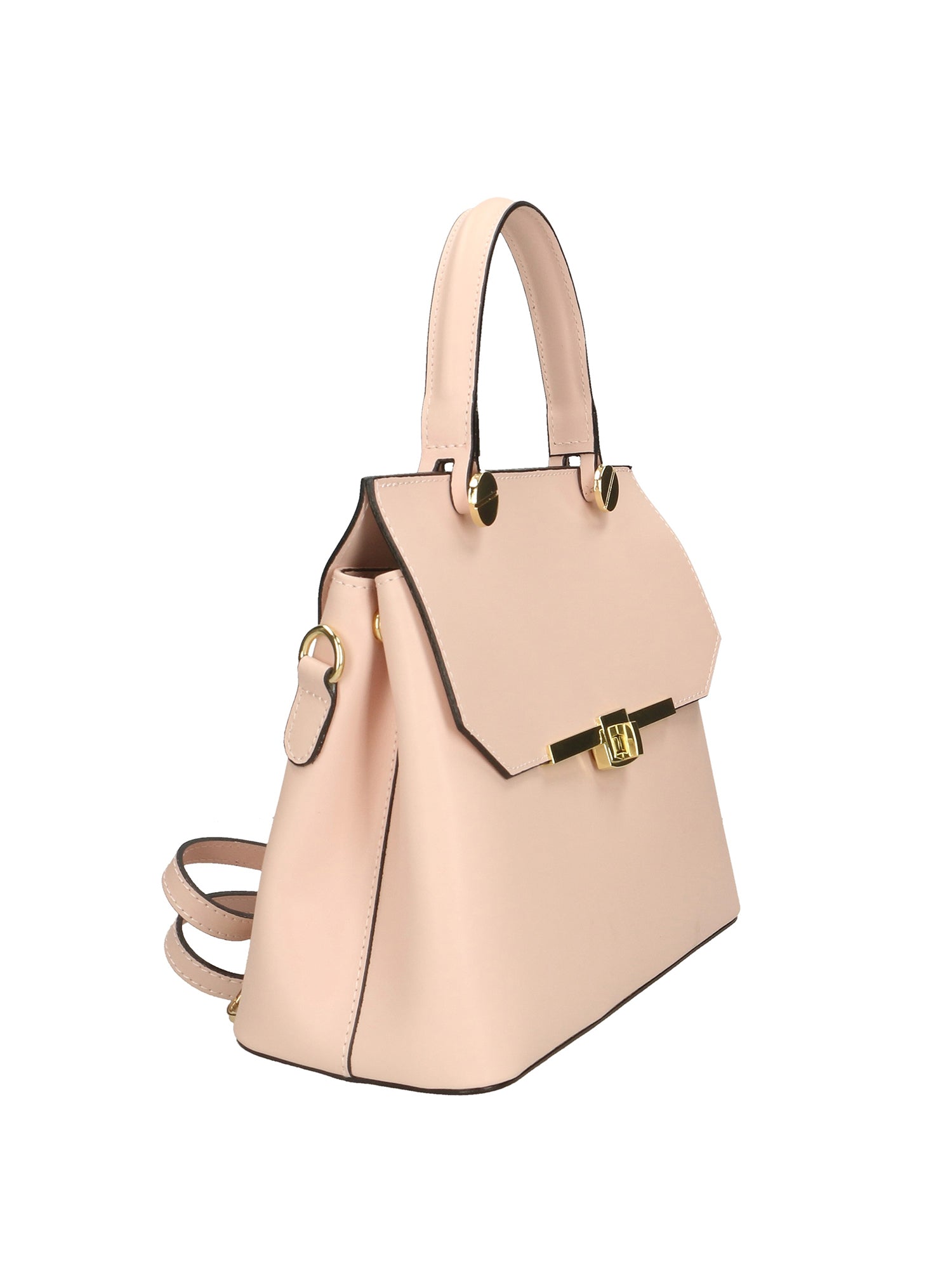Borsa a mano da donna 100% vera pelle 7708-L105 ROSA Gave Lux