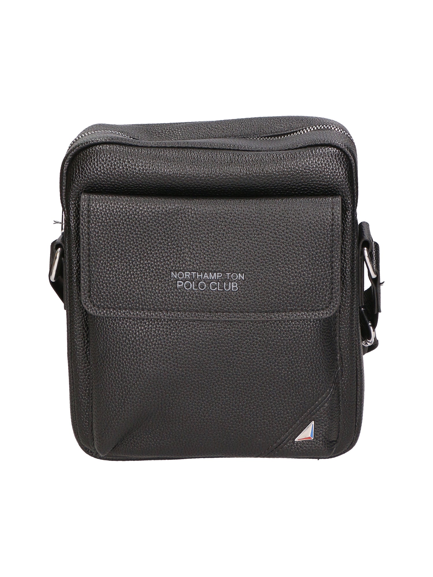 Borsa a tracolla uomo 100% pelle PU PCL3027-BLACK Northampton Polo Club