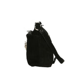 Embera Elite Borsa a tracolla donna Vera pelle scamosciata 8650-NERO Gave Lux