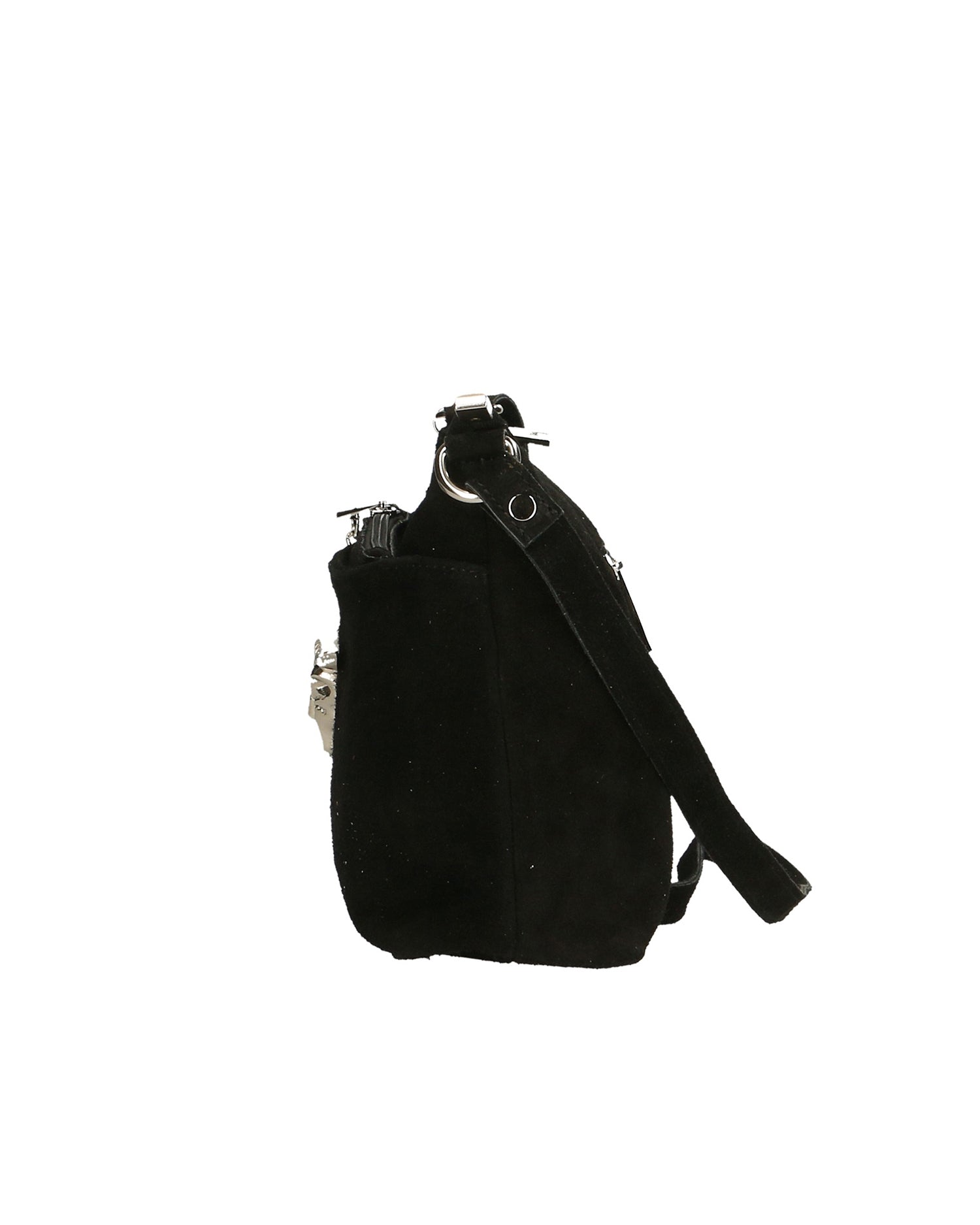 Embera Elite Borsa a tracolla donna Vera pelle scamosciata 8650-NERO Gave Lux