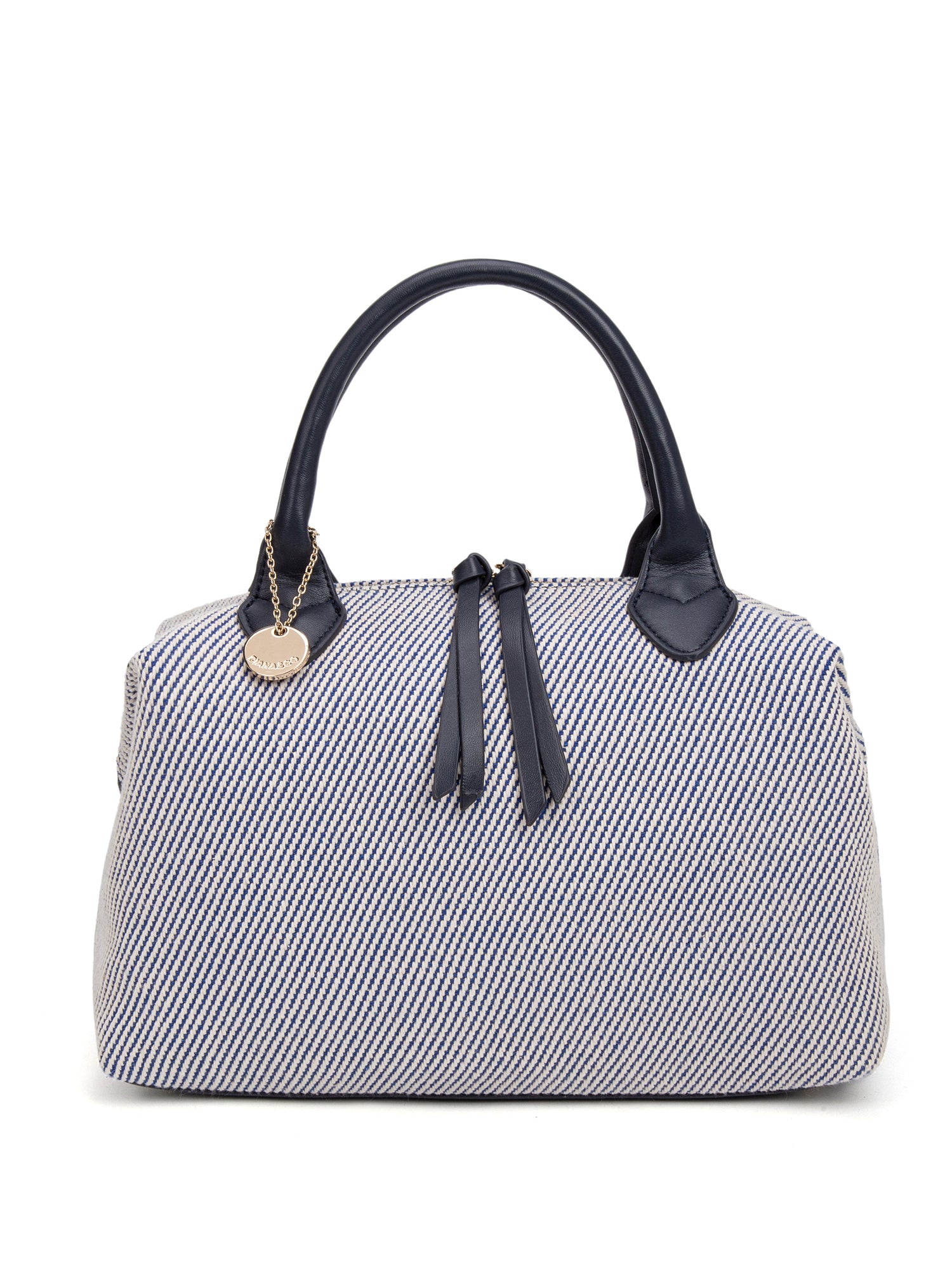 Borsa a mano da donna 100% pelle vegana PU 749-1PT-NAVYBLUE Diana&co