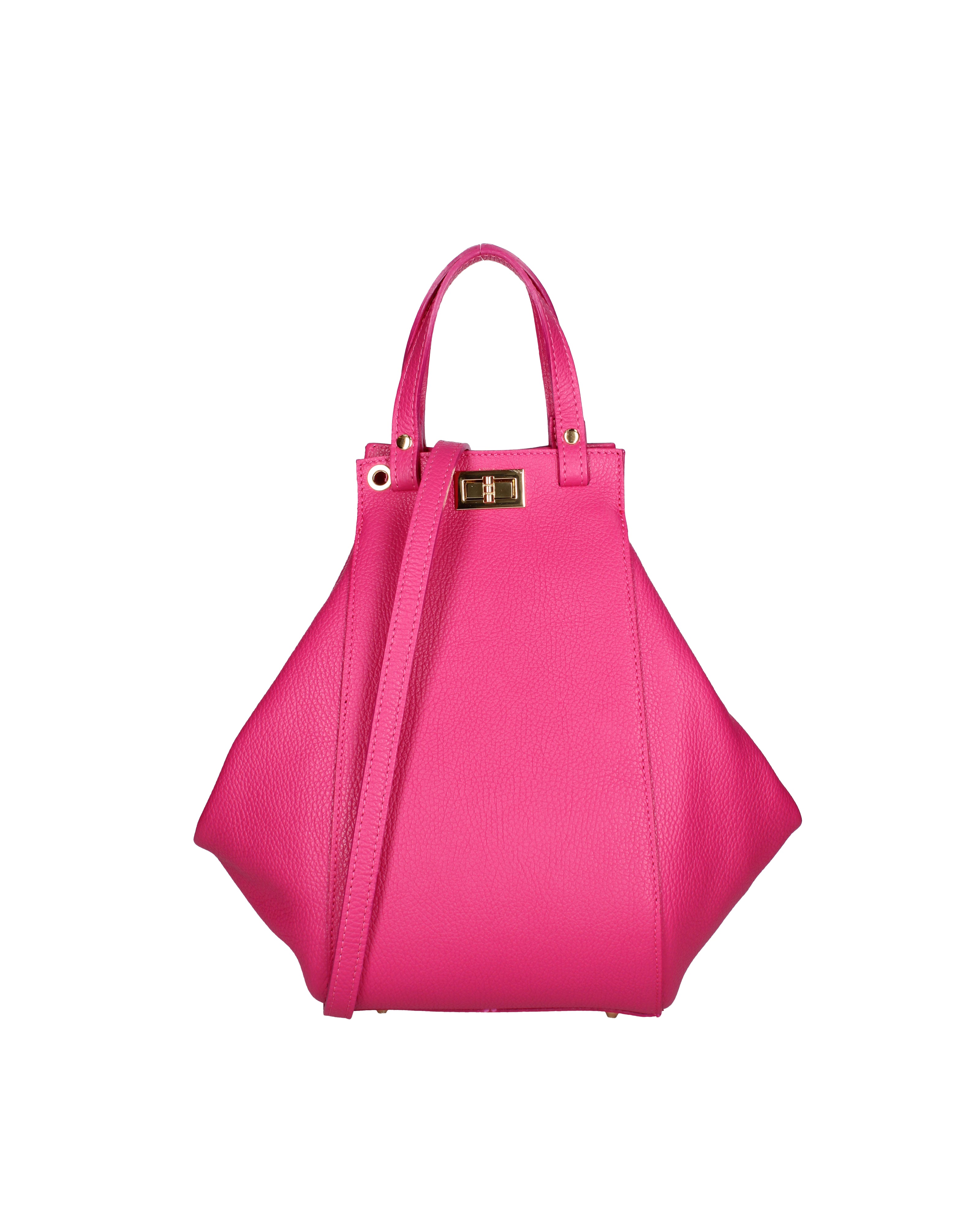 Lindsey Borsa a mano da donna 100% vera pelle 07162-D02 FUXIA Viola Castellani