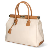 Aleria Borsa a mano da donna Vera pelle 8005-D37 LATTE D44 CUOIO Gave Lux
