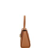 Borsa a mano da donna 100% pelle 07204-L125 CAMEL Viola Castellani