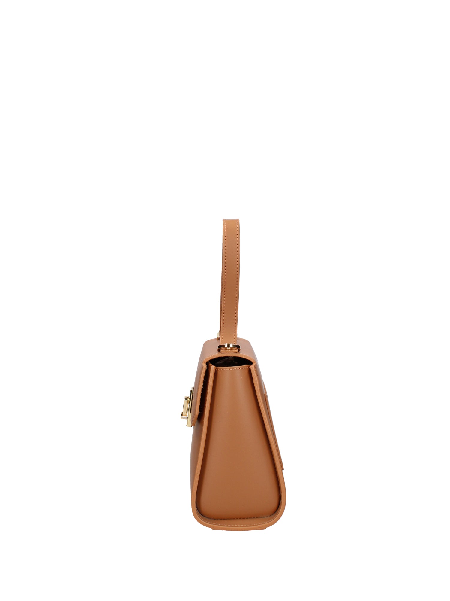 Borsa a mano da donna 100% pelle 07204-L125 CAMEL Viola Castellani