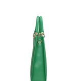 Borsa a mano da donna Misto pelle e tessuto 07149-D47 VERDE Roberta Rossi