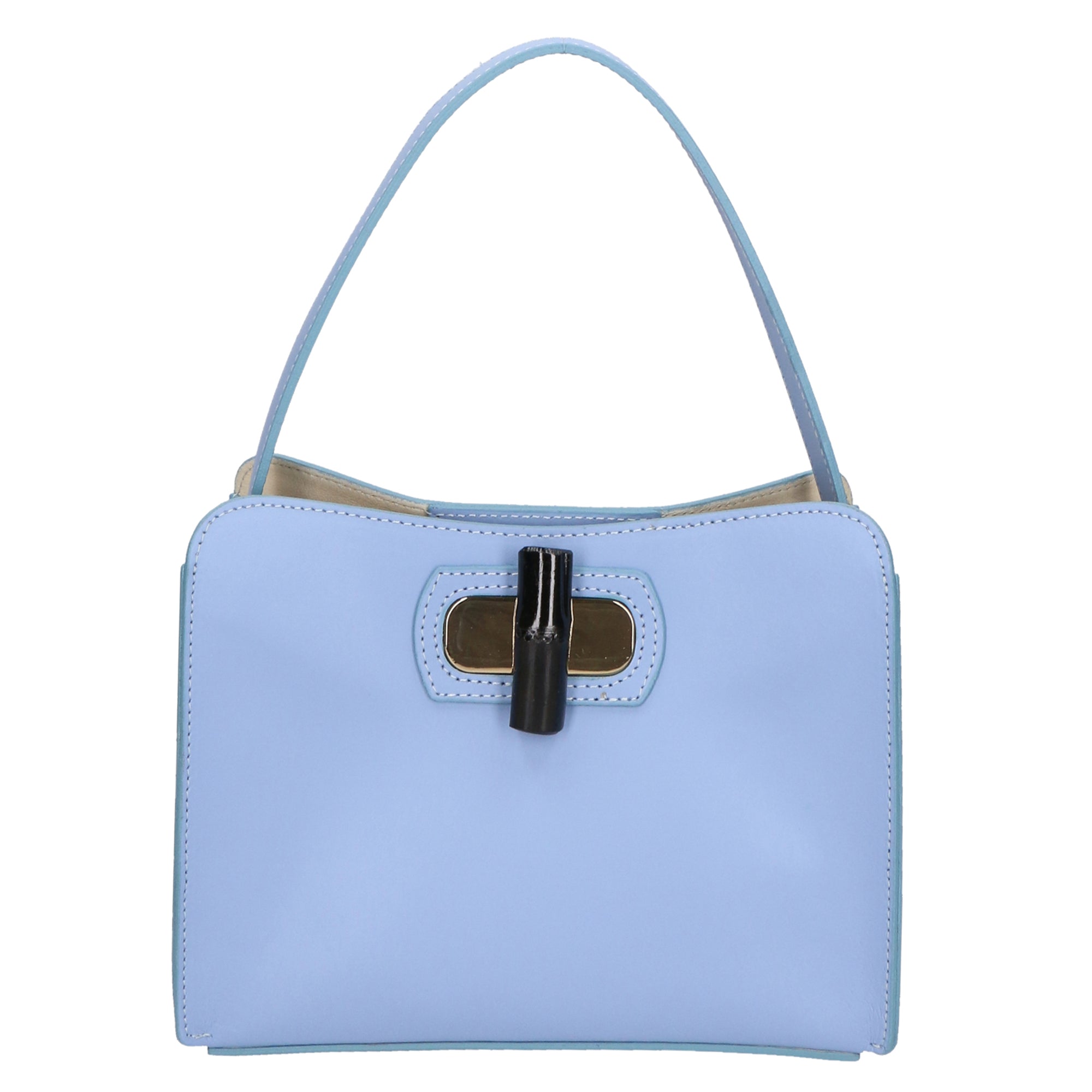 Katia Borsa a mano da donna 100% pelle 06011-L220 AZZURRO Gave Lux