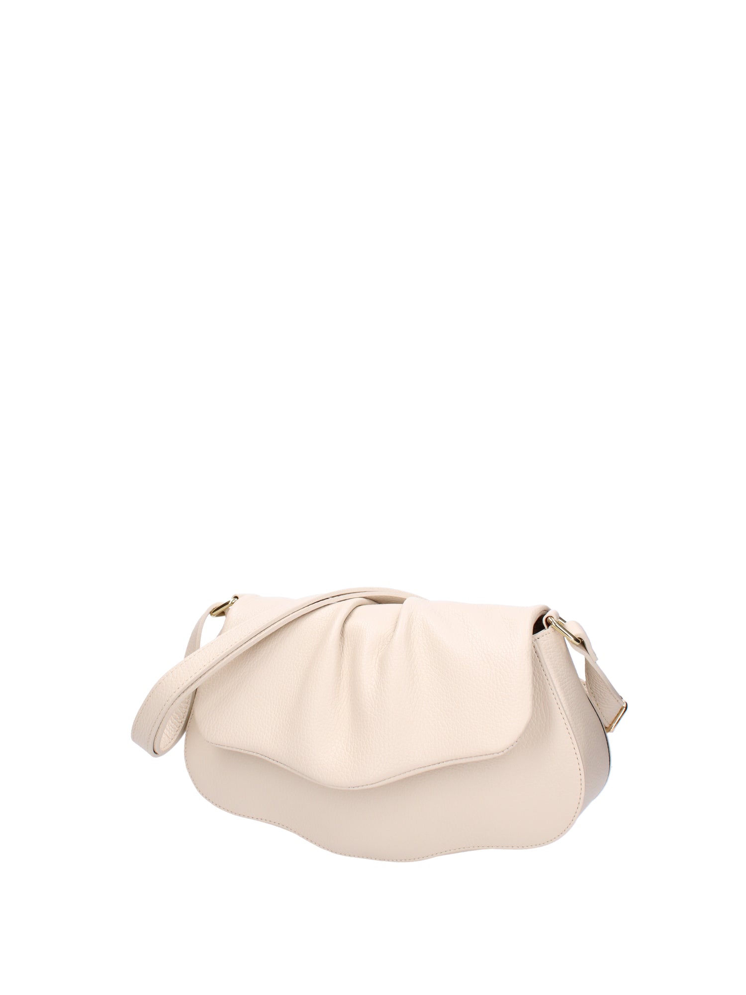 Borsa a spalla da donna Vera pelle 07152-D37 LATTE Viola Castellani