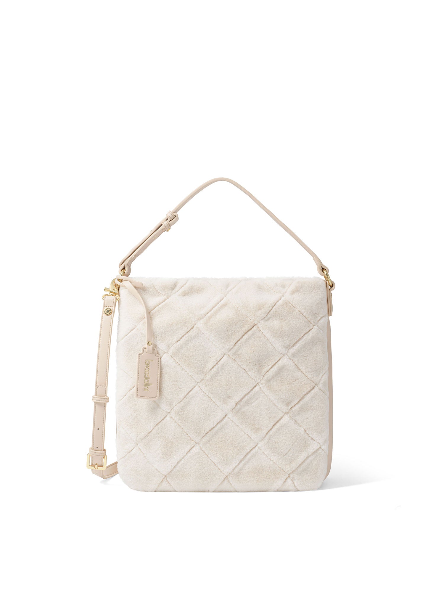 Elora Lux Borsa a spalla da donna Polyurethane + Polyester B16844-BEIGE Braccialini