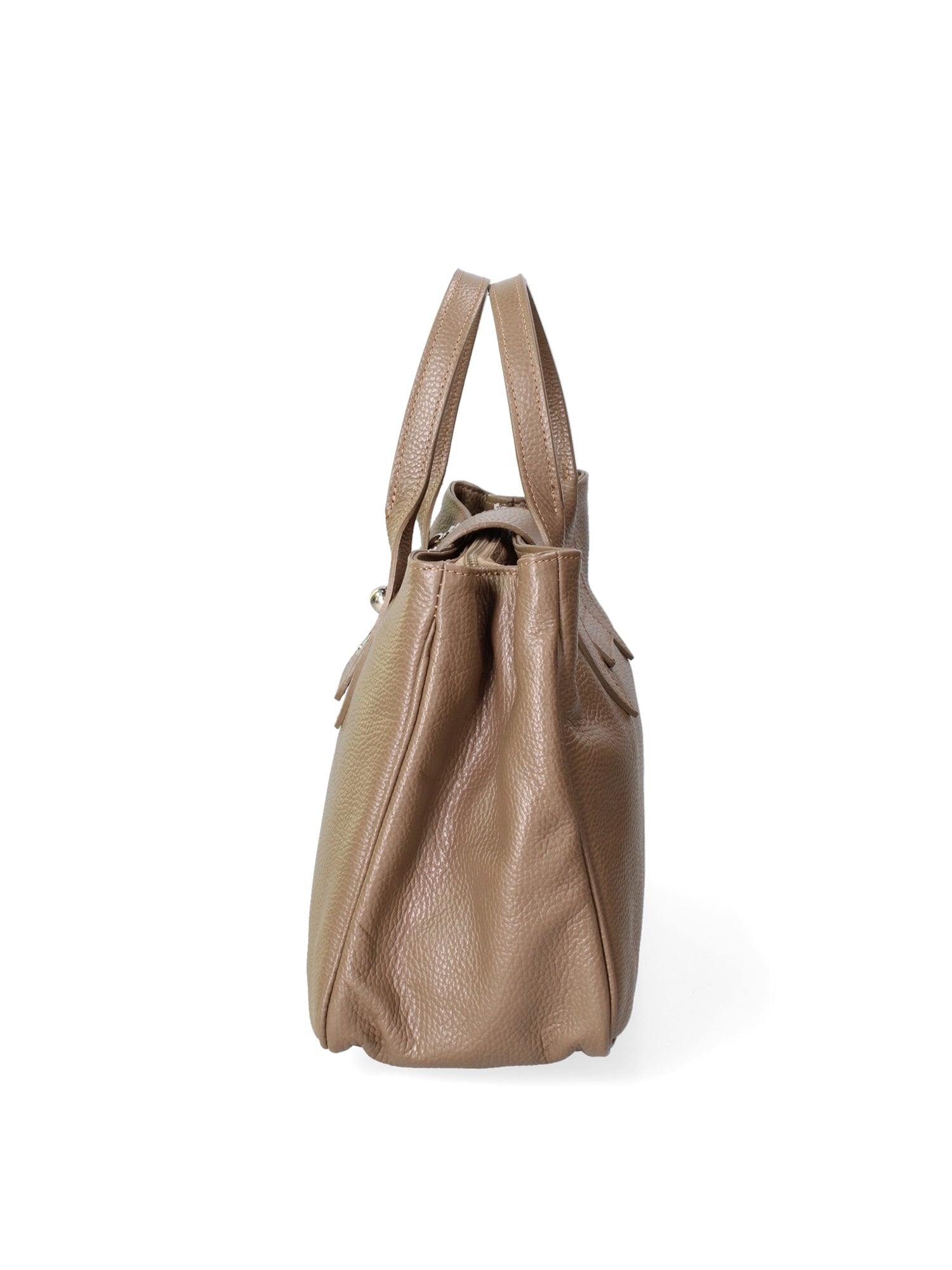 Ascoli Borsa a mano da donna Pelle stampata cocco 7718-D40 TAUPE Gave Lux