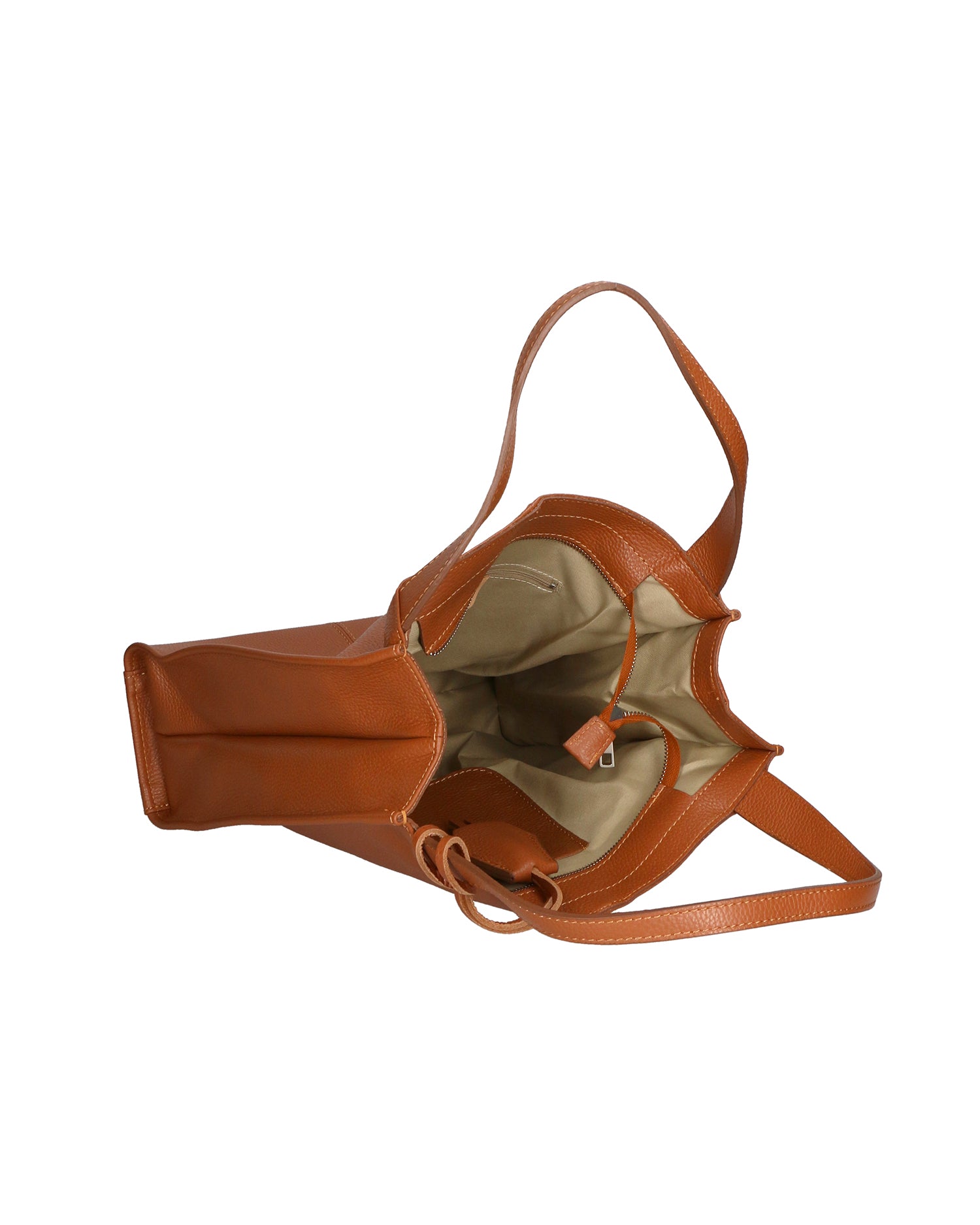 Seraphina Ultra Borsa a spalla da donna Vera pelle 3311-D17 CUOIO SCURO DARK COGNAC Gave Lux