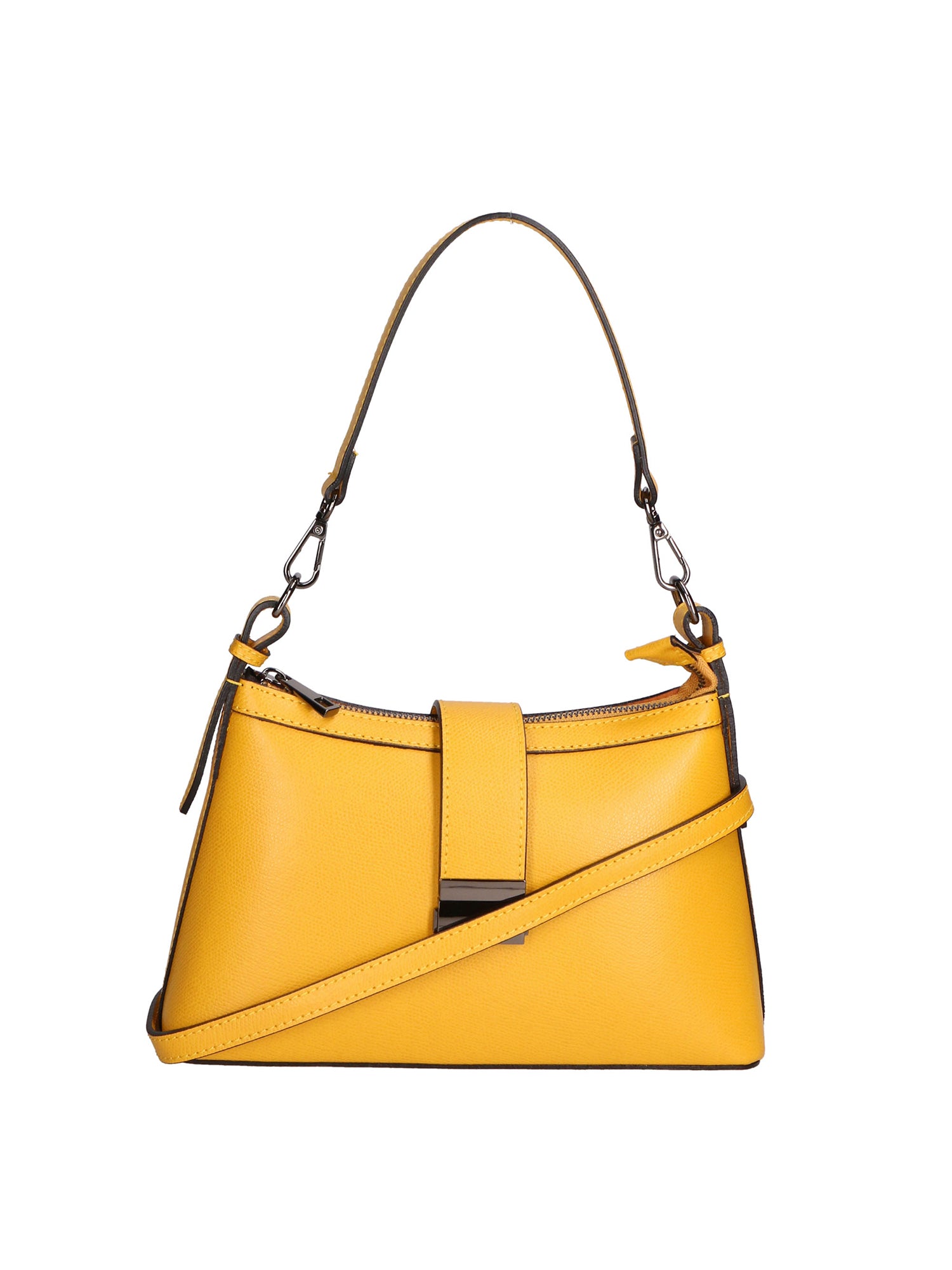 Aurelia Borsa a spalla da donna Vera pelle 05694-PL36 SENAPE Gave Lux