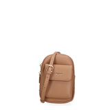 Borsa a tracolla donna Ecopelle e zip 601-1-CAMEL Diana&co