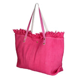 Agnese Borsa Shopper da donna Cotone e pelle 04649-D02 FUXIA FUCHSIA Gave Lux