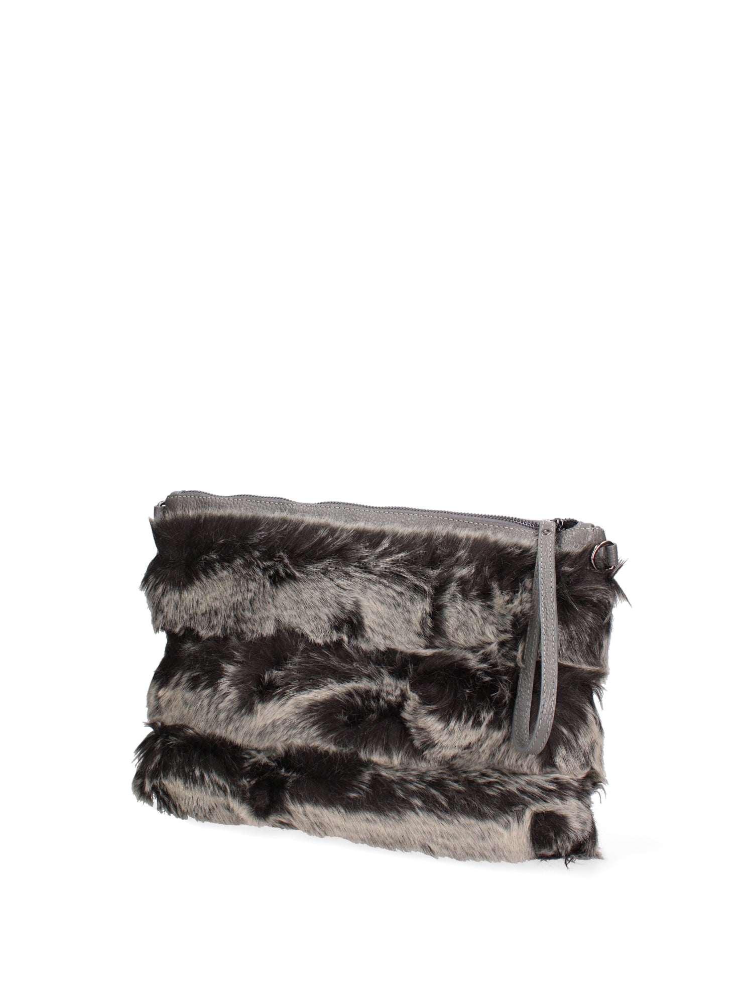 Volante Borsa a mano da donna Vera Pelle 8477-GRIGIO Gave Lux