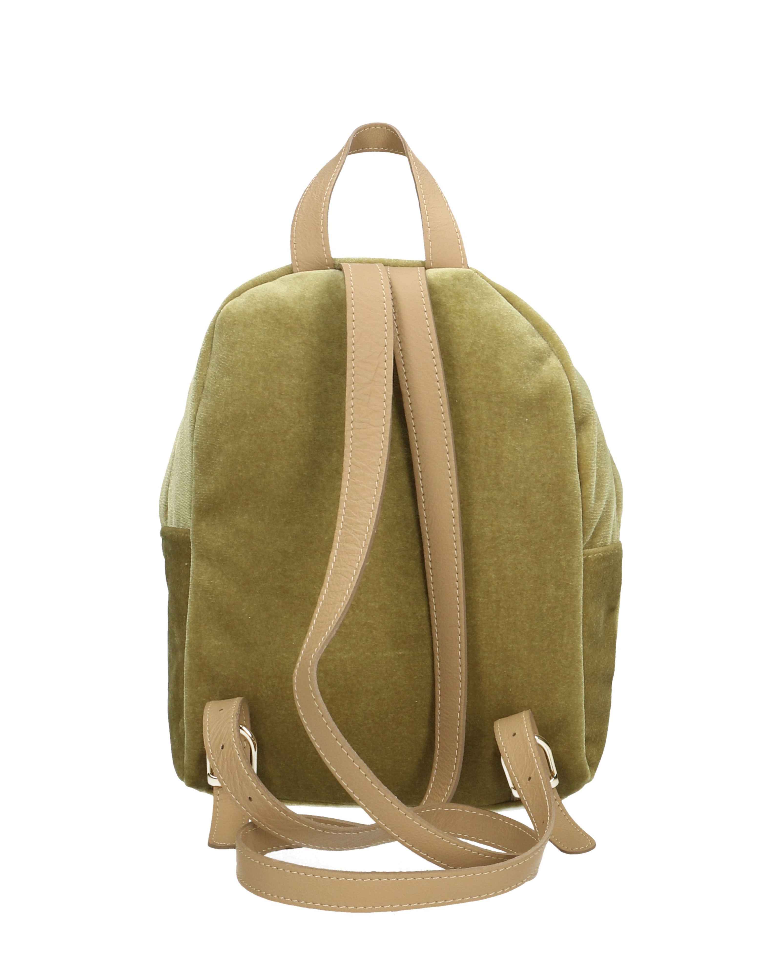 Belluno 8933-VERDE Zaino da donna in velluto Gave Lux