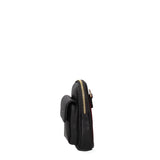 Borsa a tracolla donna Ecopelle e zip 601-1-BLACK Diana&co