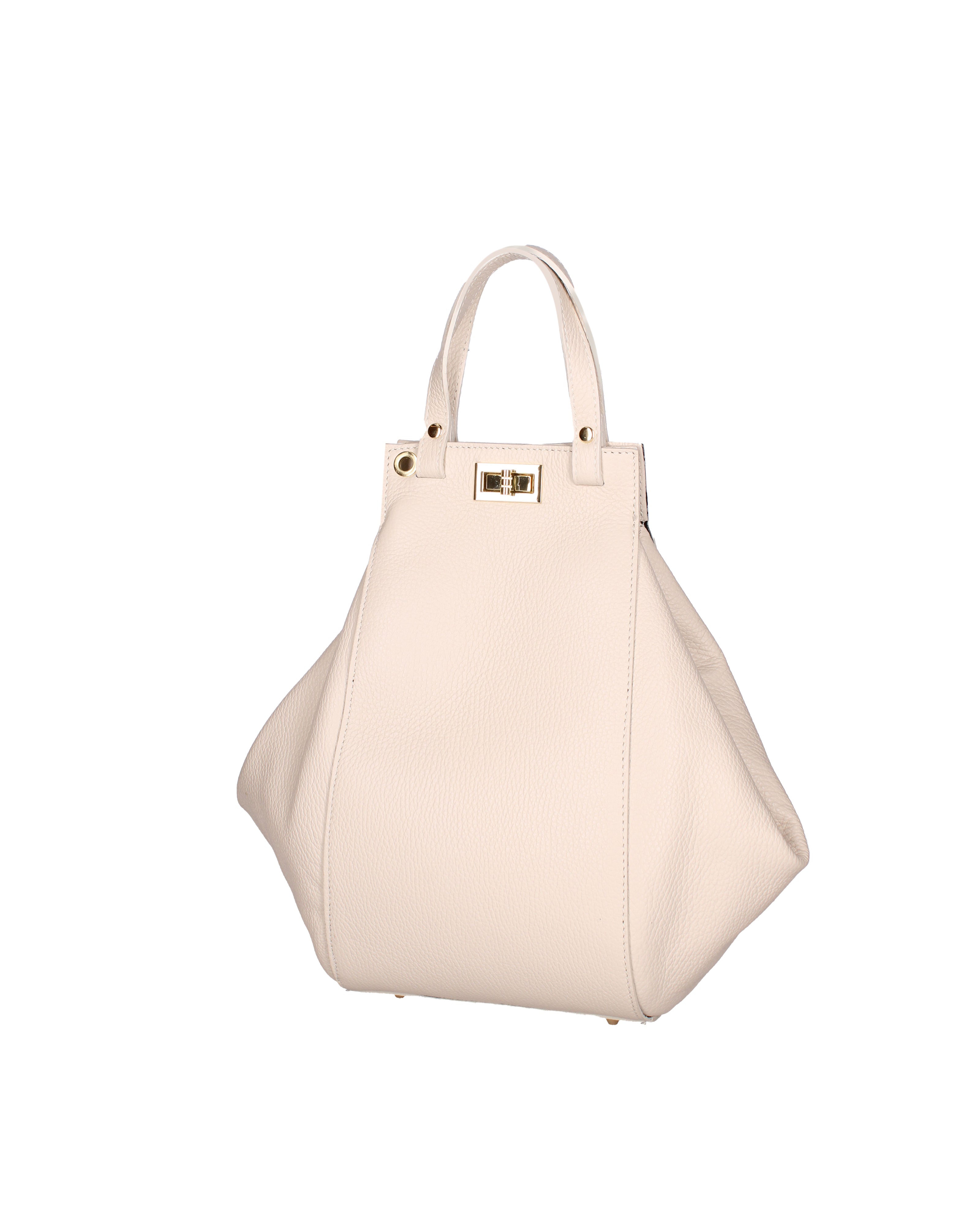 Lindsey Borsa a mano da donna 100% vera pelle 07162-D37 LATTE Viola Castellani