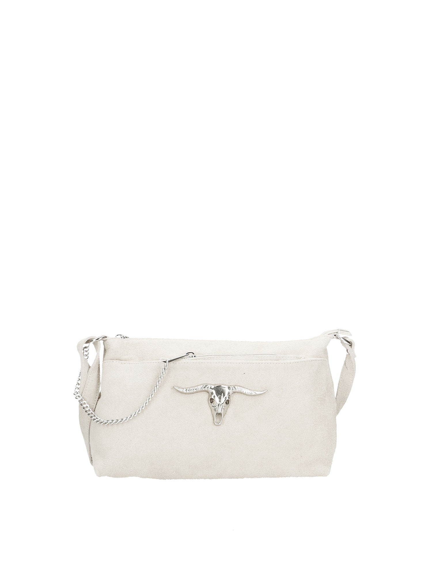 Embera Elite Borsa a tracolla donna Vera pelle scamosciata 8650-BIANCO Gave Lux
