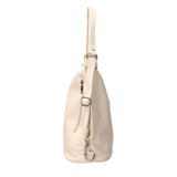 Vera pelle 07135-D37 LATTE Borsa a spalla convertibile Anjelica Viola Castellani