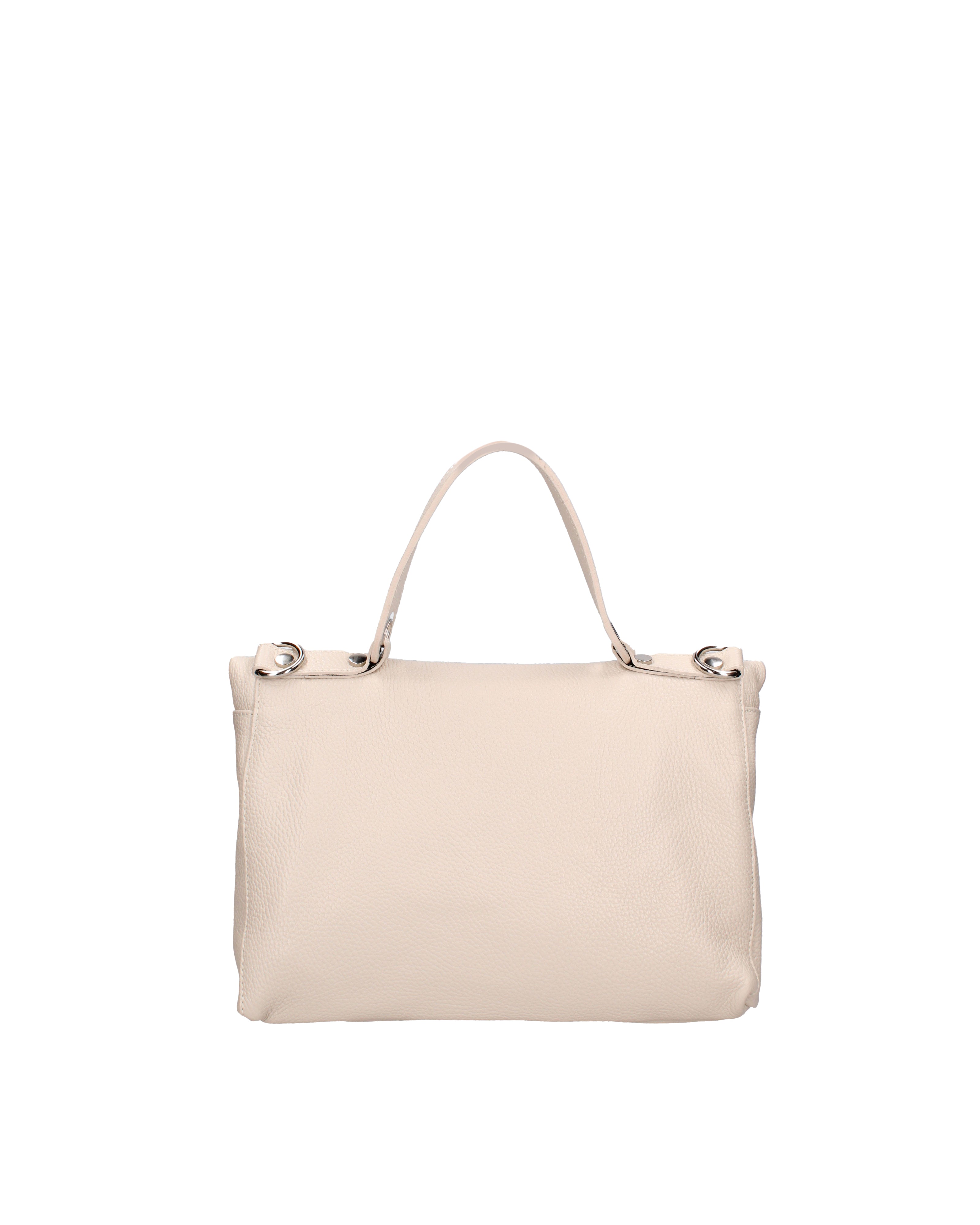 Borsa a spalla da donna Vera pelle 07159-D37 LATTE Viola Castellani