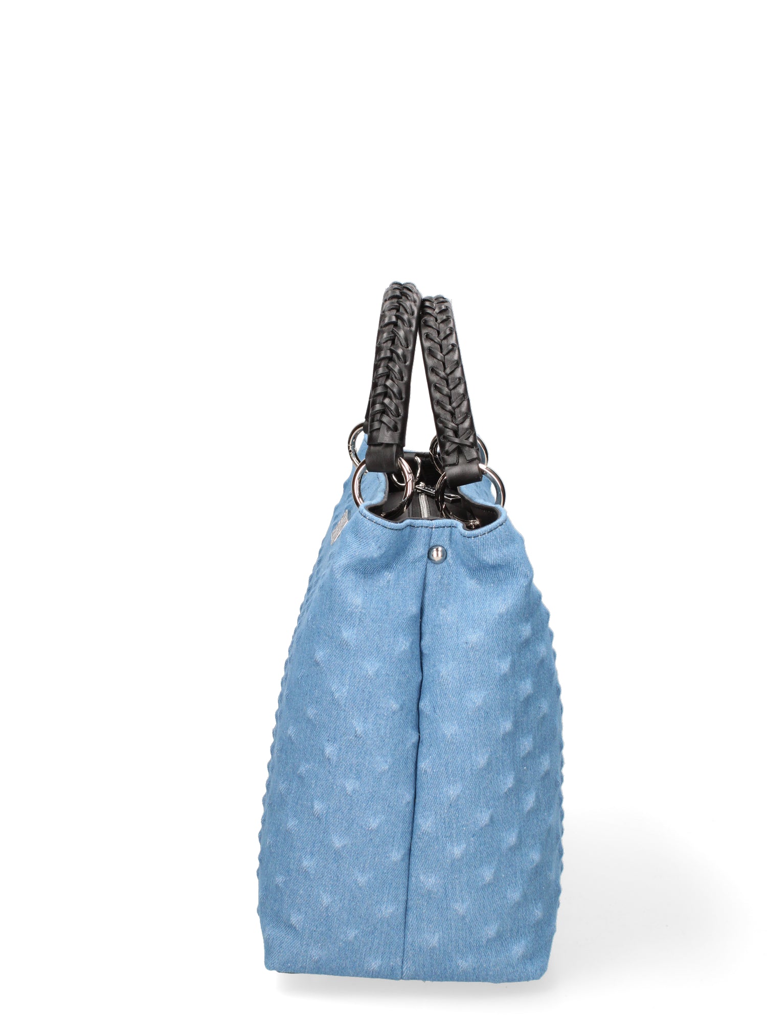 Borsa a mano da donna Vera pelle JR-W-1113JS-DARK JEANS-BLACK John Richmond