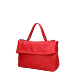 Borsa a spalla da donna Vera pelle 07159-D58 ROSSO FUOCO Viola Castellani