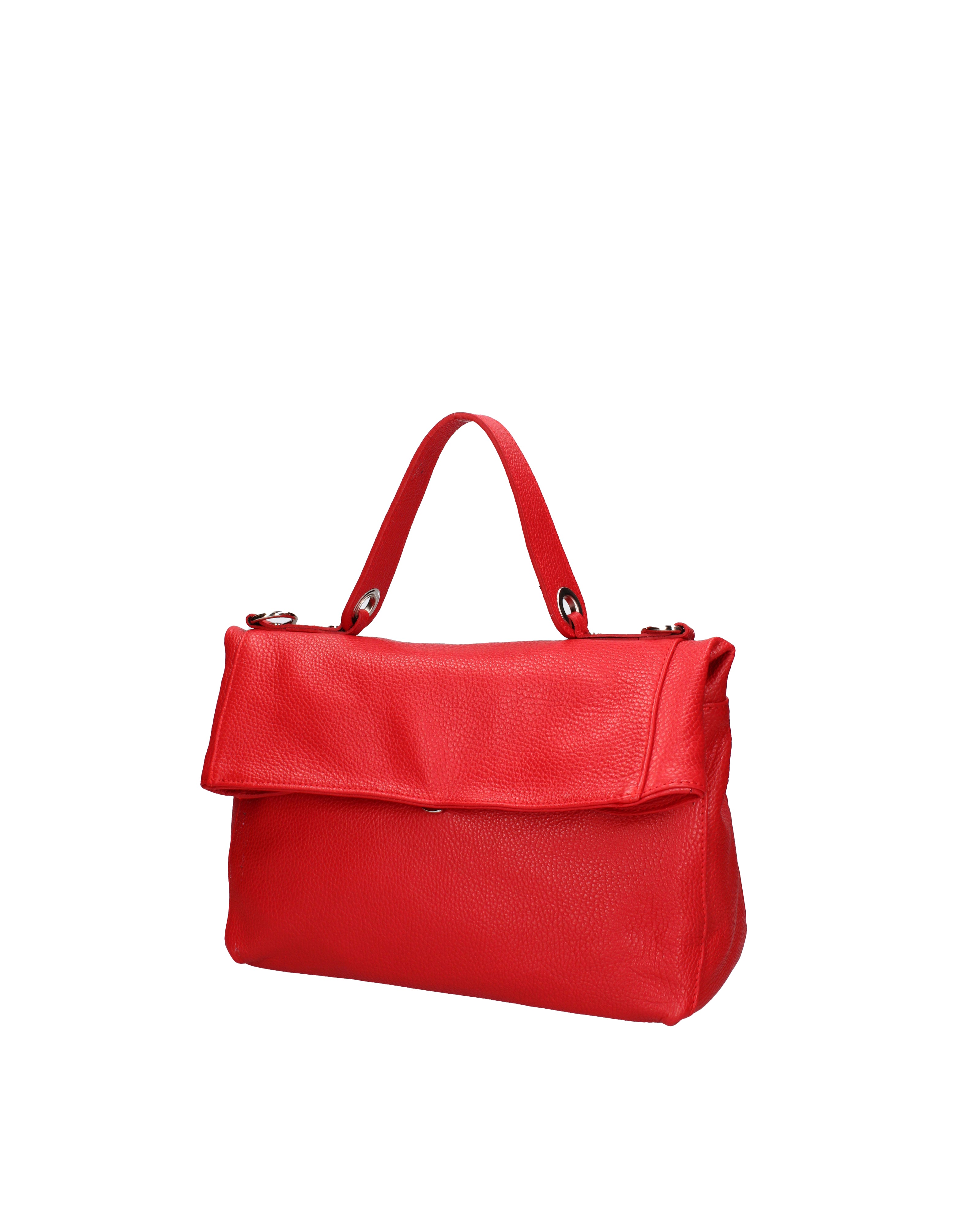 Borsa a spalla da donna Vera pelle 07159-D58 ROSSO FUOCO Viola Castellani
