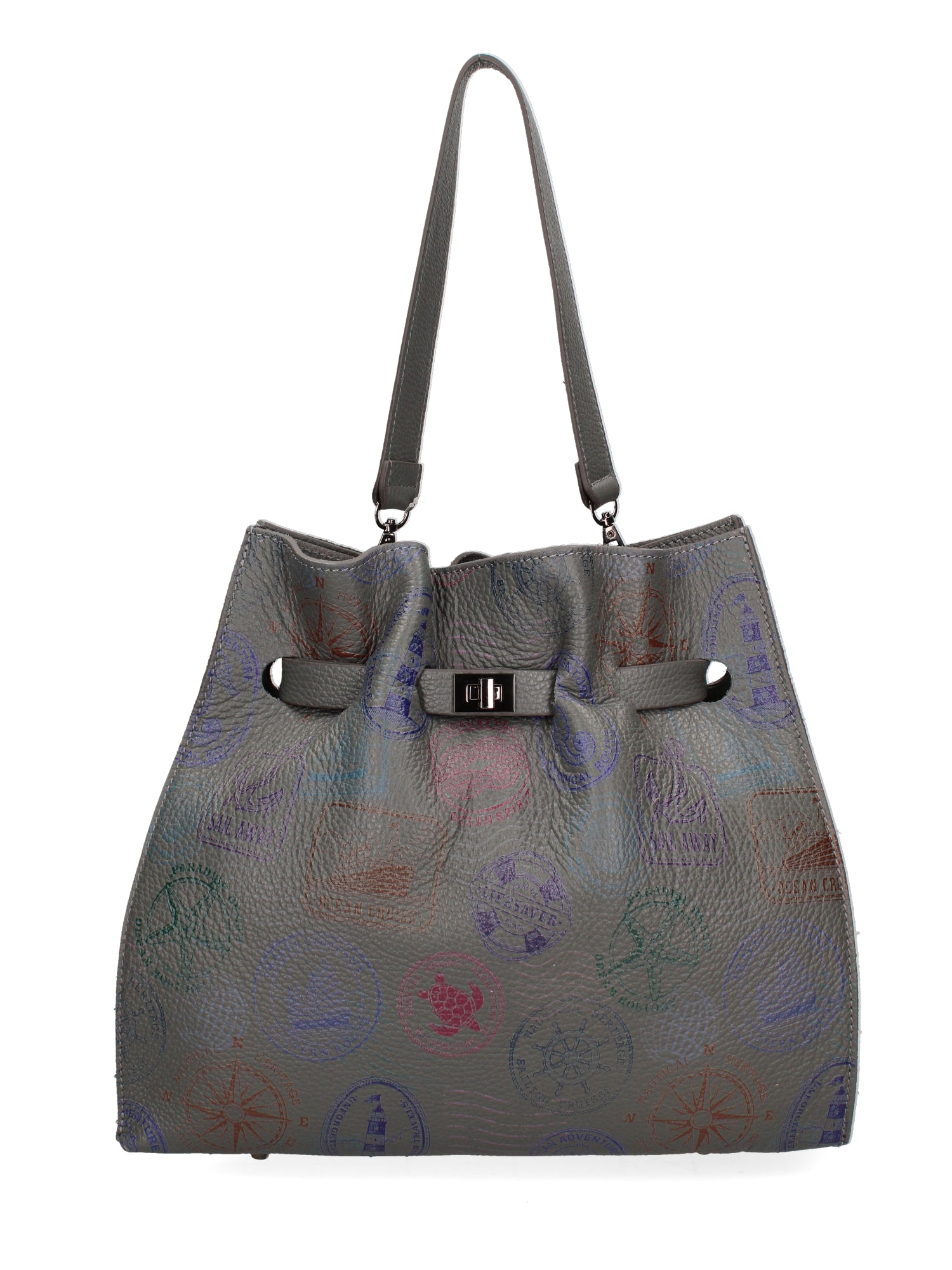 Voyageuse Borsa a mano da donna Vera pelle 564137-GRIGIO Gave Lux