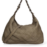 Asteria Borsa a spalla da donna Vera pelle 7799-VERDE MILITARE Gave Lux