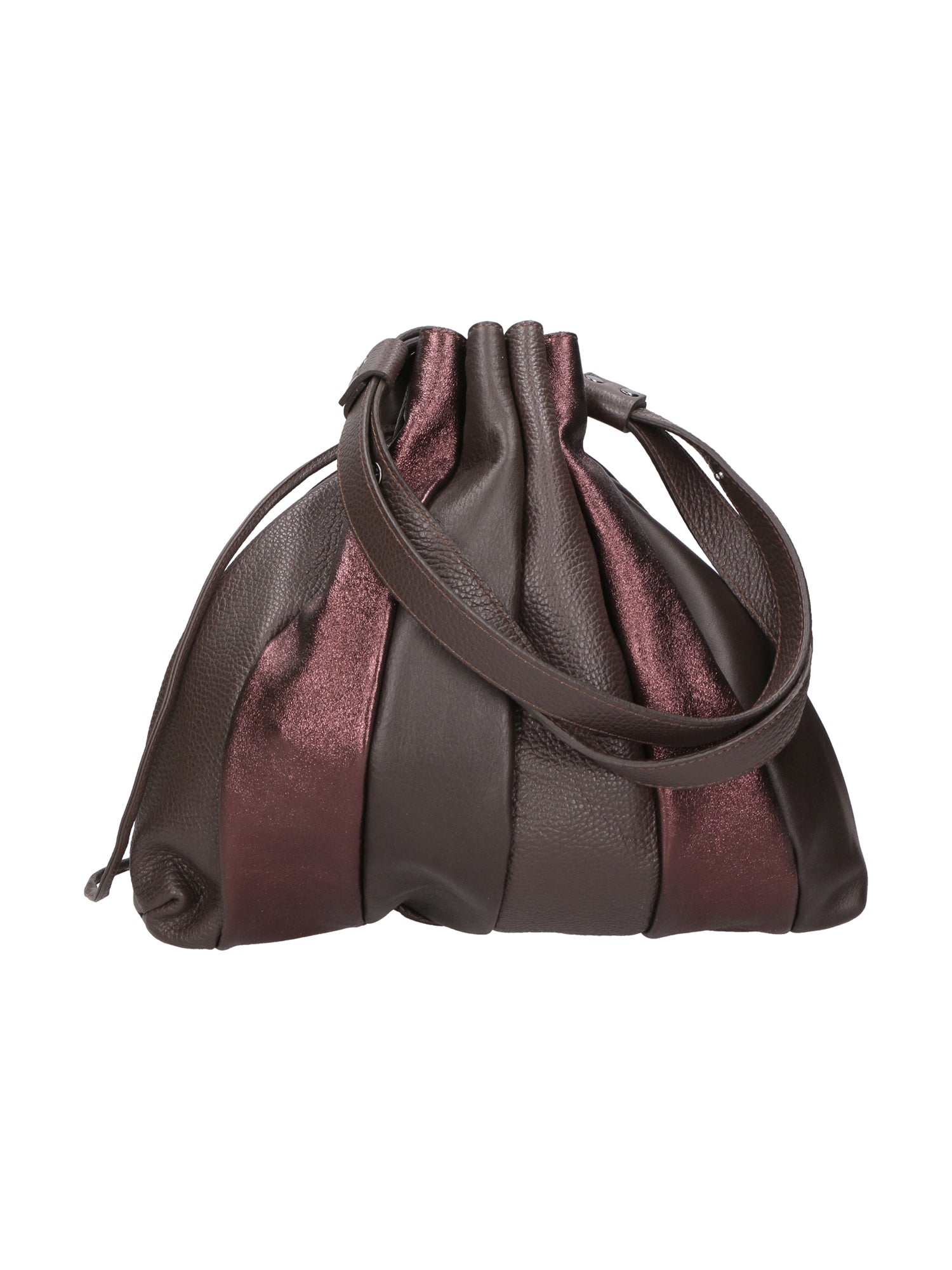 Nunzia Borsa a spalla da donna Vera pelle 576042-T.MORO DARK BROWN Gave Lux